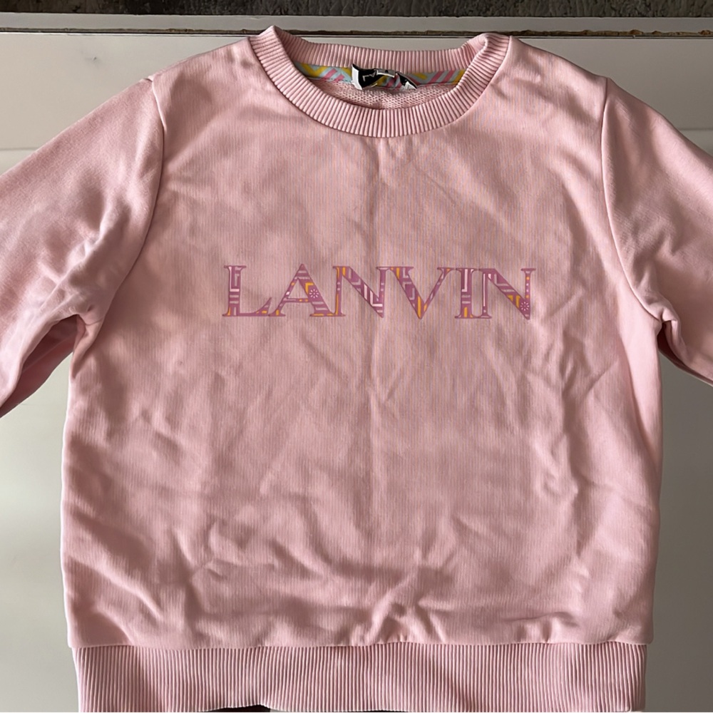 Lanvin Light Pink Crew Neck Sweater